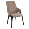 Brown fabric armrest single Velis dining chairs